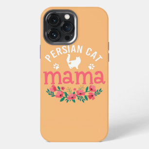 Etui iPhone 13 Pro Max Cadeaux pour amoureux de chats persans Femmes Mama