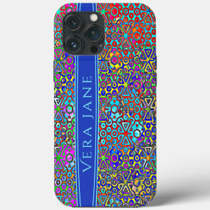 Etui iPhone 13 Pro Max Cadre ruban de verre coloré moderne