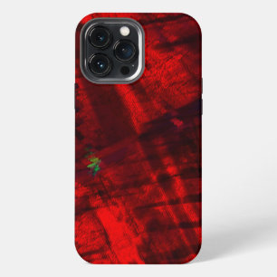 Etui iPhone 13 Pro Max Canyon numérique avec des détails intenses en roug