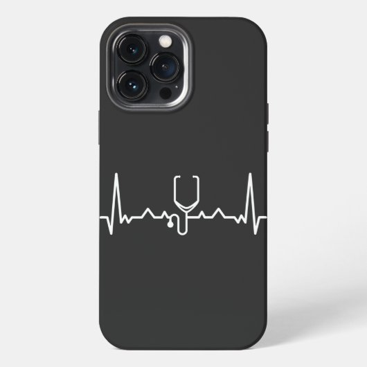 Etui iPhone 13 Pro Max Cardiologiste avec ECG (Verso)