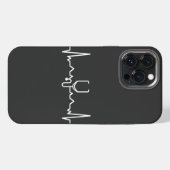 Etui iPhone 13 Pro Max Cardiologue avec ECG (Verso Horizontal)