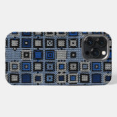 Etui iPhone 13 Pro Max carré tissé (Verso Horizontal)
