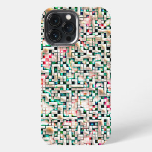 Etui iPhone 13 Pro Max Carreaux de crème dans un style rugueux texturé, m