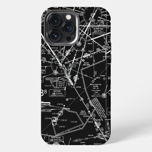 Etui iPhone 13 Pro Max Carte d'aviation (Verso)