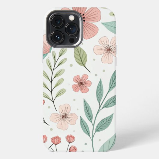 Etui iPhone 13 Pro Max Case-Mate Barely There – Conception florale pour (Verso)