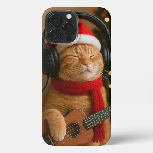 Etui iPhone 13 Pro Max Cat iPhone 13 Pro Max Case Playing Christmas Music (Verso)