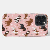 Etui iPhone 13 Pro Max Cavalier King Charles Spaniel Pattes et Os (Verso Horizontal)
