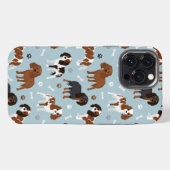 Etui iPhone 13 Pro Max Cavalier King Charles Spaniel Paws and Bones (Verso Horizontal)