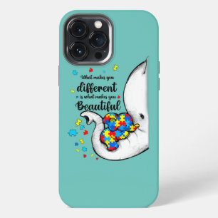 Etui iPhone 13 Pro Max Ce qui vous rend différent Elephant Maman Autisme