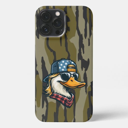 Etui iPhone 13 Pro Max Chasse au canard rouge Bottomland Camo Chasse au c (Verso)