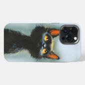 Etui iPhone 13 Pro Max Chat noir enchanté (Verso Horizontal)