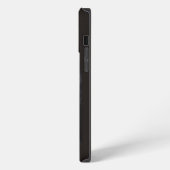 Etui iPhone 13 Pro Max Chat noir et café avec monogramme (Côté gauche)