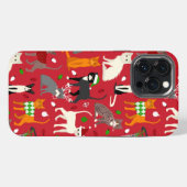 Etui iPhone 13 Pro Max Chats de Noël (Verso Horizontal)