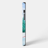 Etui iPhone 13 Pro Max Chien Beagle dans la maison de Noël enneigée (Côté gauche)
