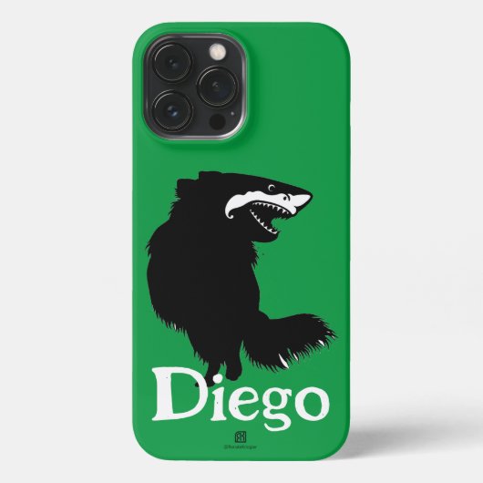 Etui iPhone 13 Pro Max Chihuahua + requin = Chark (Verso)