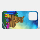 Etui iPhone 13 Pro Max Chiot dans une boîte, Joyeux Noël (Verso Horizontal)