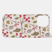 Etui iPhone 13 Pro Max Chute esthétique feuillage feuille brun vert orang (Verso Horizontal)
