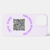 Etui iPhone 13 Pro Max Code QR Texte Votre message spécial Cadeau coque i (Verso Horizontal)