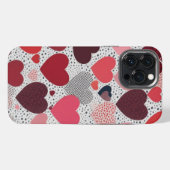 Etui iPhone 13 Pro Max Cœurs doux (Verso Horizontal)