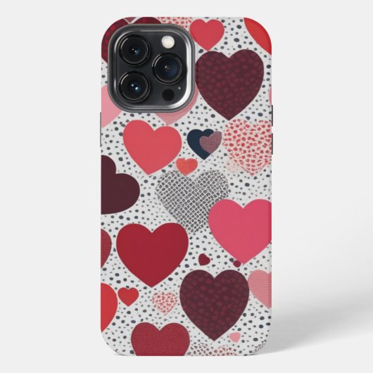 Etui iPhone 13 Pro Max Cœurs doux (Verso)