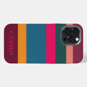 Etui iPhone 13 Pro Max Coloré moderne rayé (Verso Horizontal)