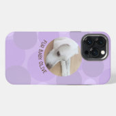 Etui iPhone 13 Pro Max Conception de cercles tachetés de points mauves cl (Verso Horizontal)