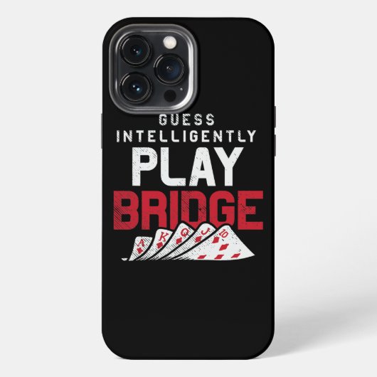 Etui iPhone 13 Pro Max Conception De Jeu De Carte De Pont Pour Bridge Lov (Verso)