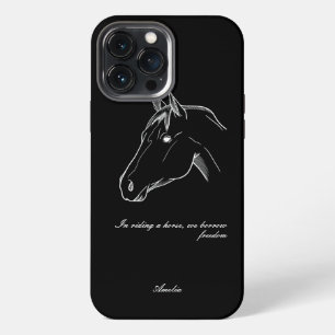 Etui iPhone 13 Pro Max Conception de ligne minimaliste de cheval