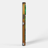 Etui iPhone 13 Pro Max Conception florale dans un cadre doré (Côté droit)
