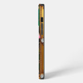 Etui iPhone 13 Pro Max Conception florale dans un cadre doré (Côté gauche)