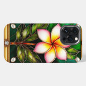 Etui iPhone 13 Pro Max Conception florale dans un cadre doré (Verso Horizontal)