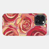 Etui iPhone 13 Pro Max Conception Florale Rose Rouge #2 (Verso Horizontal)