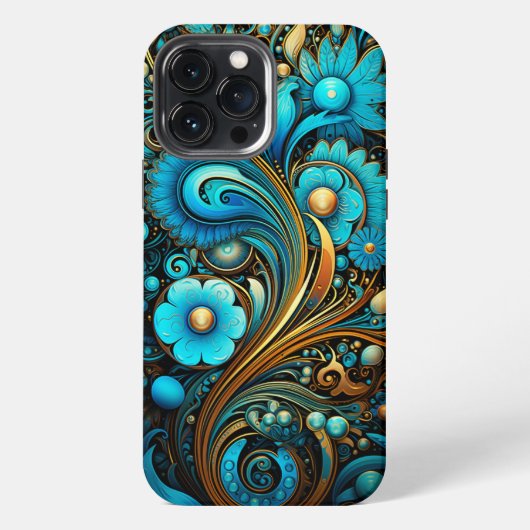 Etui iPhone 13 Pro Max Conception Néon Psychedelic Decopunk No. 910 (Verso)