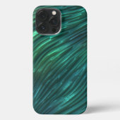 Etui iPhone 13 Pro Max Cool Funky Dark Turquoise Bleu Vert 3D Motif d'art (Verso)