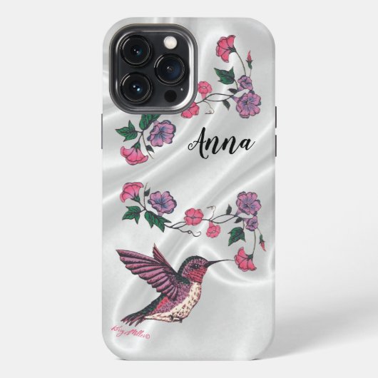 Etui iPhone 13 Pro Max Coque iphone de colibri (Verso)