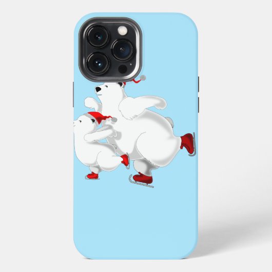 Etui iPhone 13 Pro Max Coque iphone des ours de Noël (Verso)