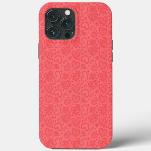 Etui iPhone 13 Pro Max Coque iphone rouge avec coeur