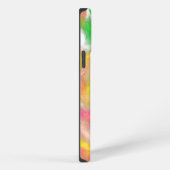 Etui iPhone 13 Pro Max Corail, Bleu, Vert, Rose Abstrait Fluide Art (Côté droit)