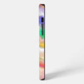 Etui iPhone 13 Pro Max Corail, Bleu, Vert, Rose Abstrait Fluide Art (Côté gauche)