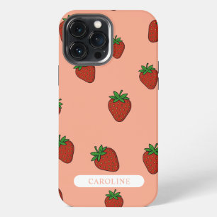 Etui iPhone 13 Pro Max Corail Fraise Personnalisé
