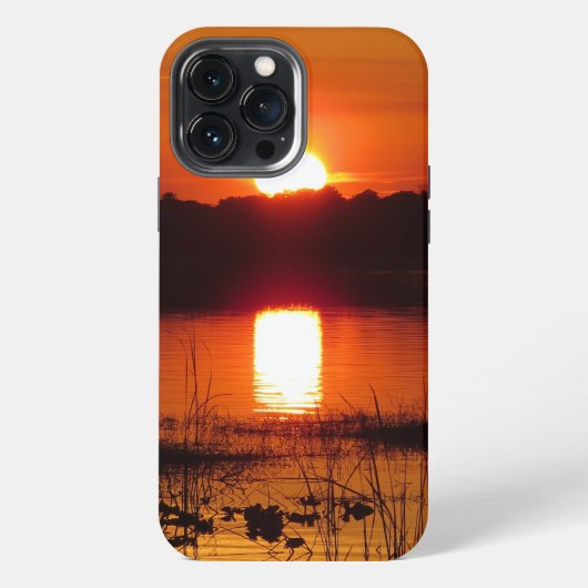 Etui iPhone 13 Pro Max Coucher de soleil avec reflet (Verso)