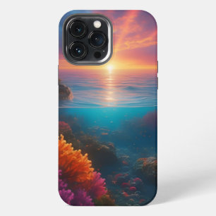 Etui iPhone 13 Pro Max Coucher de soleil tropical sous-marin 1