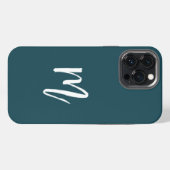 Etui iPhone 13 Pro Max Couleur Turquoise initial chic (Verso Horizontal)