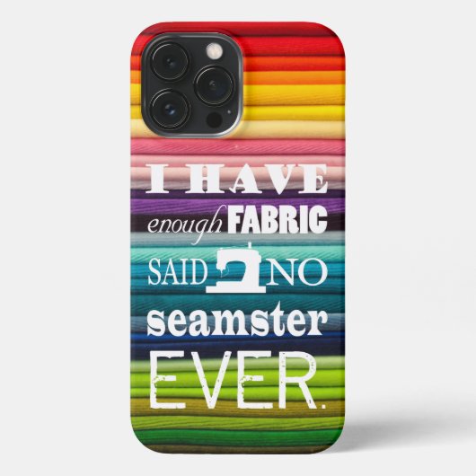 Etui iPhone 13 Pro Max Couture ・ Pas Assez Fabric Seamster Artisanat Life (Verso)