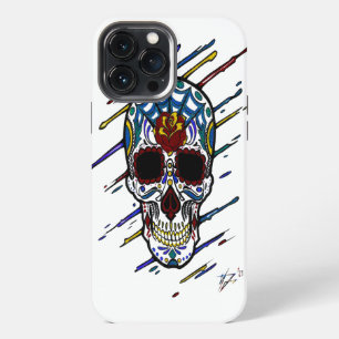 Etui iPhone 13 Pro Max crâne sucre crâne