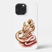 Etui iPhone 13 Pro Max Crâne - Tête diabolique avec serpent (Verso)