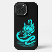 Etui iPhone 13 Pro Max Crâne - Tête diabolique avec serpent (Verso)