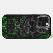 Etui iPhone 13 Pro Max crâne Vert bio spark (Verso Horizontal)