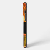 ETUI iPhone 13 PRO MAX CRAZY PHOTON RUBIS ROUGE GEMME MONOGRAMME (Côté gauche)