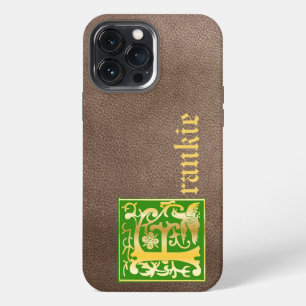 Etui iPhone 13 Pro Max Créatures mythiques du XVIe siècle, grand F décora